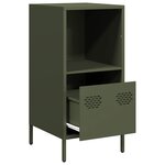 vidaXL Buffet vert olive 35x39x73 5 cm acier laminé à froid