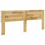 vidaXL Tête de lit 200 cm bois massif de chêne