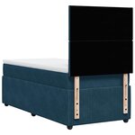 vidaXL Sommier à lattes de lit avec matelas Bleu foncé 90x190 cm