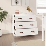 vidaXL Buffet Blanc 80x40x75 cm Bois massif de pin