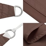 vidaXL Voile de parasol tissu oxford triangulaire 4x5x6 4 m marron