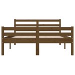 vidaXL Cadre de lit sans matelas marron miel bois massif 120x190 cm