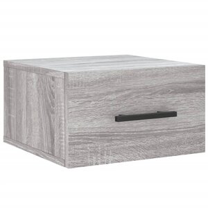 vidaXL Table de chevet murale sonoma gris 35x35x20 cm