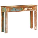vidaXL Table console 110x30x75 cm bois massif de récupération