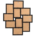 vidaXL Collage de cadres photo pour photo de 10x(10x15 cm) Noir MDF