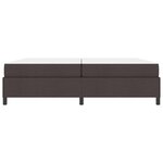 vidaXL Lit à ressorts Marron foncé 200 x 200 cm tissu