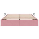 vidaXL Cadre de lit ottoman avec stockage Rose 140 x 200 cm Velours