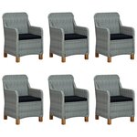 vidaXL Mobilier à dîner 9 Pièces avec coussins Résine tressée Gris clair