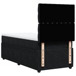 vidaXL Sommier à lattes de lit avec matelas Noir 90x200 cm Velours