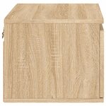 vidaXL Tables de chevet murales avec lumières LED 2 Pièces chêne sonoma