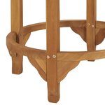 vidaXL Table de bar Ø 60 cm Bois de teck solide