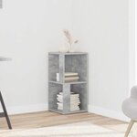vidaXL Armoire d'angle Gris béton 33x33x67 cm Bois d'ingénierie