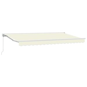 vidaXL Cadre d'auvent Crème 400 x 200 cm Polyester avec revêtement PU