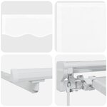 vidaXL Auvent rétractable manuel Blanc 4 × 3 5 m