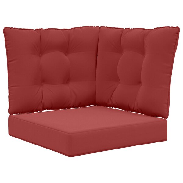 vidaXL Coussin de canapé d'extérieur Polyester Bordeaux 50 5 x 50 5 cm