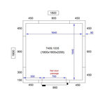 Chambre froide négative pro line avec groupe négatif - hauteur 2200 mm - combisteel -  - acier inoxydable1800 x 1800