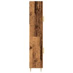 vidaXL Haut Armoire Montage mural 2 Pièces Bois ancien 69 5 x 34 x 180 cm