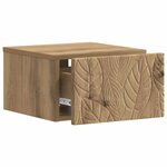 vidaXL Cabinet de chevet mural Chêne artisanal 49 x 34 5 x 20 cm