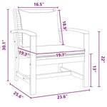 vidaXL Chaises de jardin 2 Pièces Naturel 60 x 65 x 76.5 cm