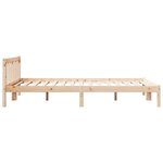 vidaXL Cadre de lit extra long sans matelas 140x210 cm bois massif pin