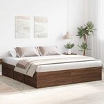 vidaXL Cadre de lit sans matelas chêne marron 200x200 cm