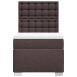 vidaXL Sommier à lattes de lit avec matelas Marron foncé 90x200 cm
