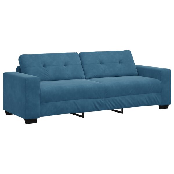 Canapé 3 places vidaXL bleu 180 cm en velours