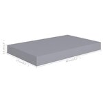 vidaXL Étagères murales flottantes 2 Pièces Gris 40x23x3 8 cm MDF
