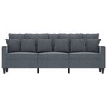 vidaXL Canapé à 3 places Gris foncé 180 cm Velours