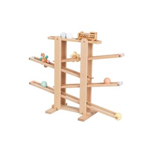 Circuit à billes en bois XL avec train