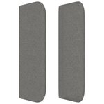 vidaXL Tête de lit avec oreilles Gris foncé 163x16x78/88 cm Tissu