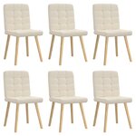 vidaXL Chaises à manger lot de 6 Lin