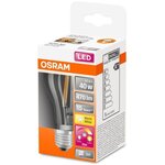 Osram ampoule star+ led standard clair filament glow dim 4 5w=40 e27