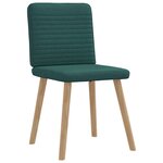 vidaXL Chaises à manger lot de 4 vert foncé tissu