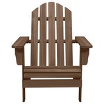 vidaXL Chaise de jardin Adirondack avec pouf et table Sapin Marron