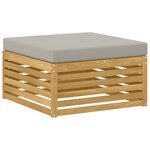 vidaXL Ensemble de canapés d'extérieur 6 pc Blanc et gris clair