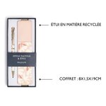Stylo Tactile avec Etui Office Chic - Plusieurs Motifs - Fleurs Taupe - Draeger