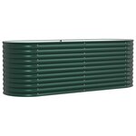 vidaXL Jardinière en hauteur Verte 240x80x81 cm en acier galvanisé
