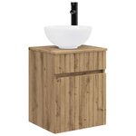 vidaXL Meuble de lavabo mural Chêne artisanal 39 x 41 x 64 5 cm