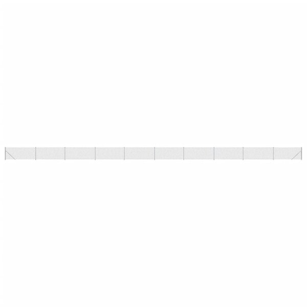 vidaXL Clôture en mailles de chaîne avec bride argenté 1x25 m