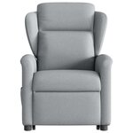 vidaXL Fauteuil inclinable électrique gris clair tissu