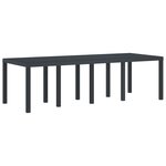 vidaXL Table de jardin pour repas Anthracite 250 x 100 x 73 cm