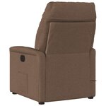 vidaXL Fauteuil inclinable électrique Marron Tissu