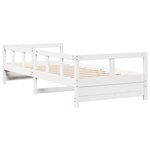 vidaXL Lit de jour Blanc 90x200 cm Bois de pin massif