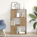 vidaXL Support de Livre Chêne artisanal Bois d'ingénierie 60 x 24 x 94 cm