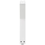 vidaXL Pieds de table basse 2 pièces Blanc 38 x (42-43 3) cm Acier