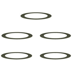 vidaXL Anneaux d'arbre plats 5 Pièces Vert olive Ø90 / 120 cm Acier