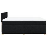 vidaXL Sommier à lattes de lit avec matelas Noir 160x200 cm Tissu