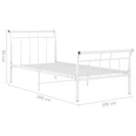vidaXL Cadre de lit sans matelas blanc métal 100x200 cm