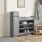 vidaXL Armoire à chaussures sonoma gris bois d'ingénierie
